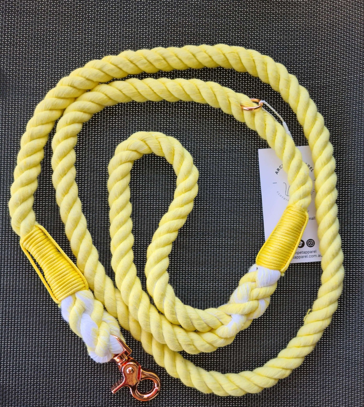 yellow rope lead