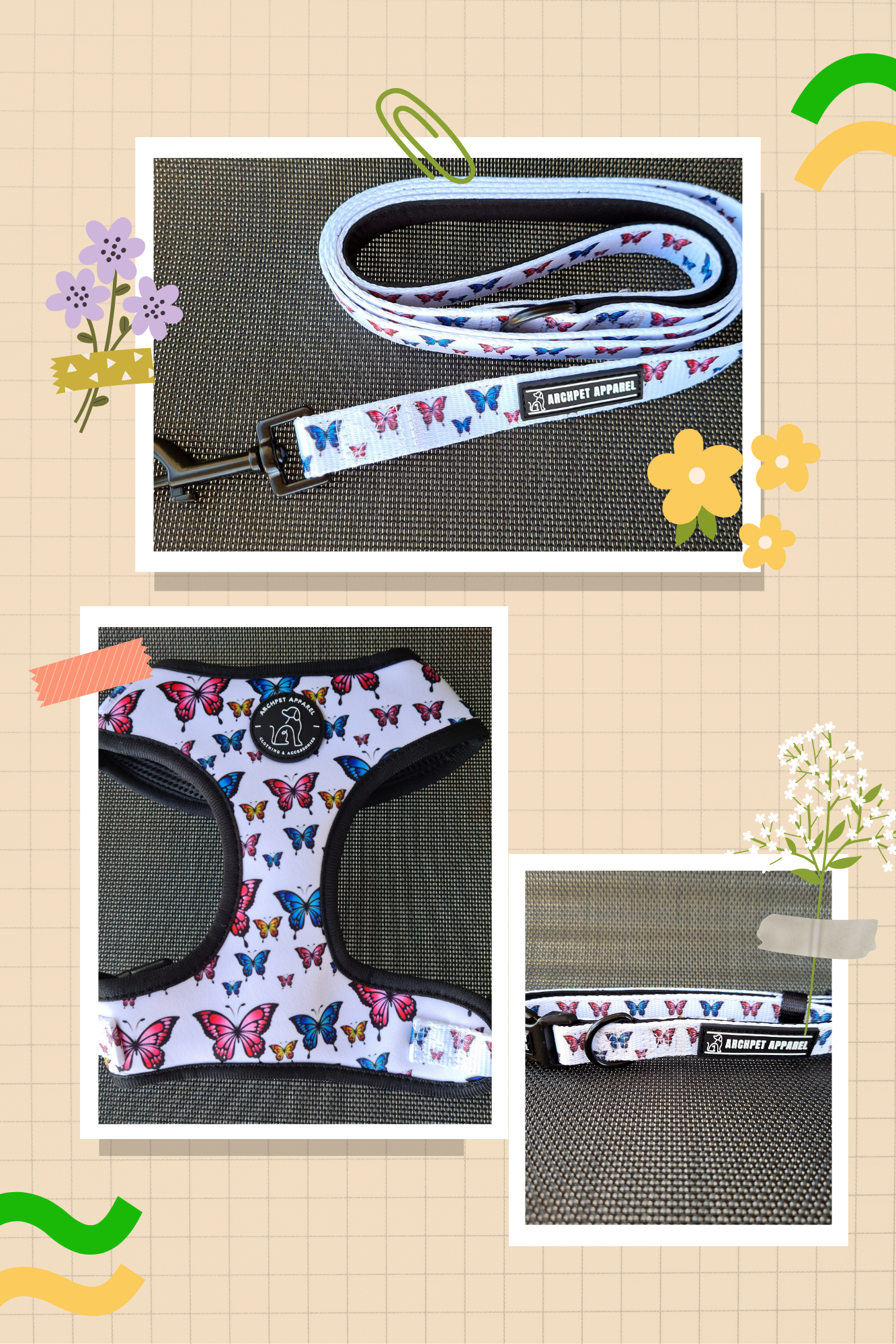 harness, collar and lead bundle