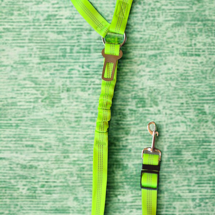 single green seat belt